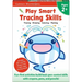 Play Smart Tracing Skills Age 2+: Preschool Activity Workbook with Stickers for Toddlers Ages 2, 3, 4: Learn Basic Pen-Control Skills with Crayons, Pe