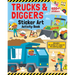 Trucks & Diggers: Sticker Art & Coloring: Activity Book with Over 400 Stickers