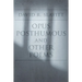 Opus Posthumous and Other Poems