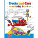 Trucks and cars coloring book