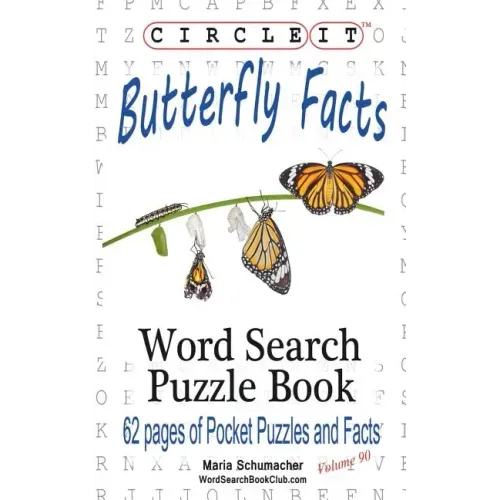 Circle It, Butterfly Facts, Word Search, Puzzle Book