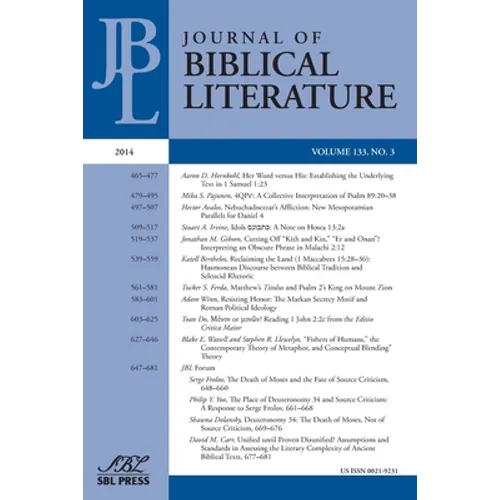 Journal of Biblical Literature 133.3 (2014)