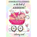 CONGRATULATIONS on the birth of ADDISON! (Coloring Card): (Personalized Card/Gift) Personal Inspirational Messages & Quotes, Adult Coloring