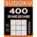 Sudoku Book 400 Puzzles, 200 Hard and 200 Extra Hard: Sudoku Puzzle Book With Two Levels of Difficulty To Improve Your Game