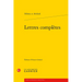 Lettres Completes