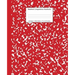 Marbled Composition Notebook: Red Marble Wide Ruled Paper Subject Book