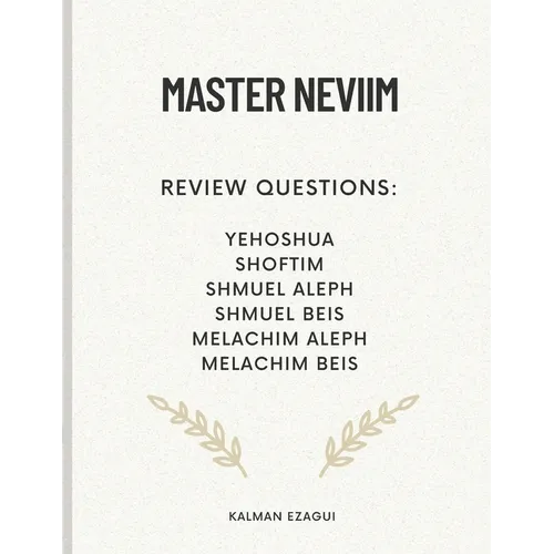 Master Neviim: Yehoshua, Shmuel Aleph, Shmuel Beis, Melachim Aleph, Melachim Beis