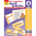 Skill Sharpeners: Spell & Write, Grade 4 Workbook