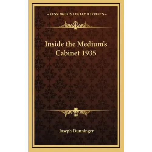 Inside the Medium's Cabinet 1935