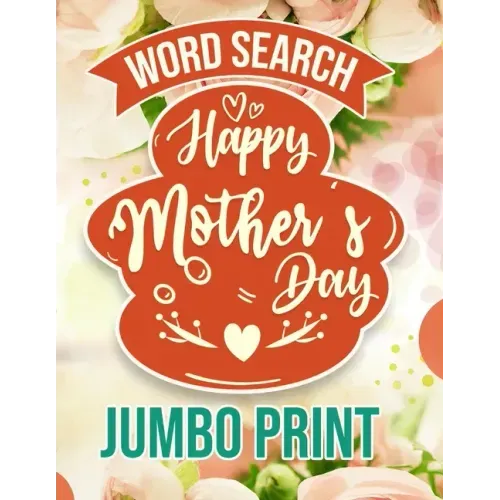 Word Search Happy Mothers Day: Jumbo Print (Large Print Word Search Books for Adults) Gift Idea with pink Cover