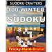 100 Winter Sudoku: Tricky - Hard - Brutal: LARGE PRINT - ONE PUZZLE PER PAGE