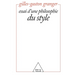 Essay on a Philosophy of Style / Essai d'une philosophie du style