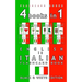 4 books in 1 - English to Italian Kids Flash Card Book: Black and White Edition: Learn Italian Vocabulary for Children