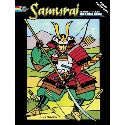 Samurai Stained Glass Coloring Book