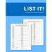 List it! Activity book for Dementia Patients: Anti Memory loss and improved recall workbook for Dementia sufferers