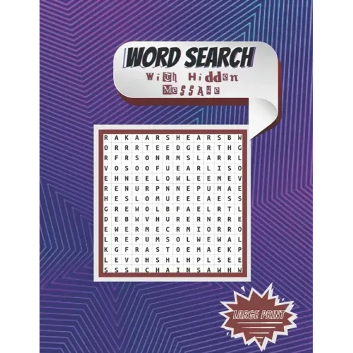 Word Search With Hidden Message Large Print: Fitness for your brain: Word Search With Hidden Message: Train your brain anywhere, anytime! - 218 Puzzle