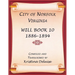City of Norfolk, Virginia Will Book 10, 1886-1894