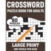 Crossword Puzzle Book For Adults: 80 Large Print Easy To Hard Entertaining Fun Puzzles Crossword Book For Seniors, Adults Women And Men To Enjoy Holid