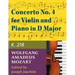 Mozart W.A. Concerto No. 4 in D Major K. 218 Violin and Piano - by Joseph Joachim - International