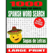 1000 Puzzle Book for Adults Spanish Word Search 100 Puzzles: Great Way to Improve Your Spanish Language Skills - Great Word Finds Puzzles with the Mos