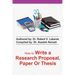 how to write a research proposal, paper or thesis