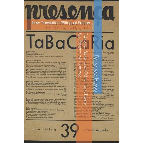Tobacco Store and Other Nine Poems by Álvaro de Campos