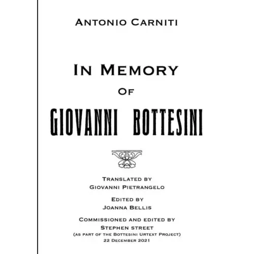 In Memory Of Giovanni Bottesini