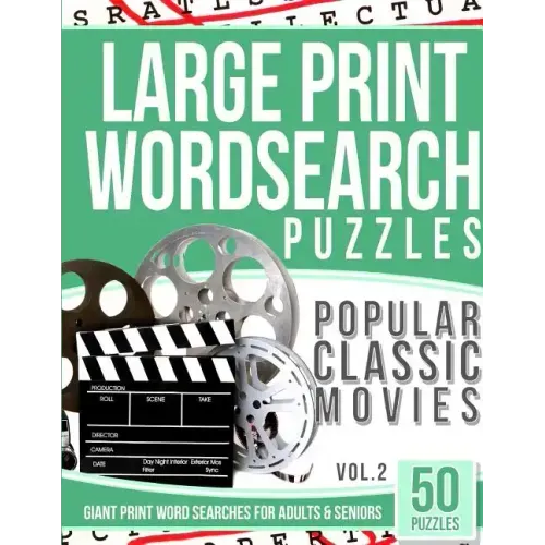 Large Print Wordsearches Puzzles Popular Classic Movies v.2: Giant Print Word Searches for Adults & Seniors