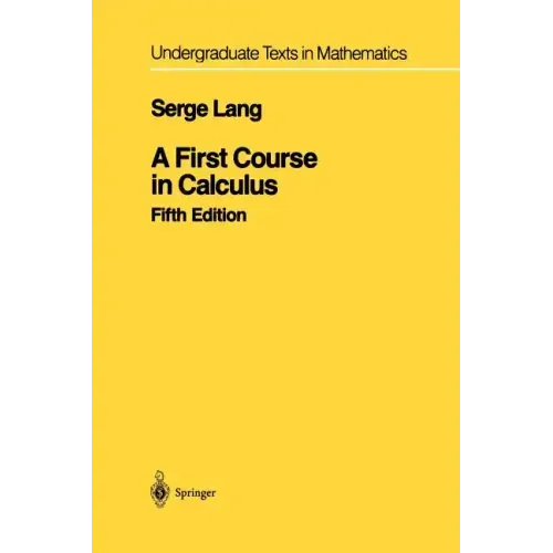A First Course in Calculus