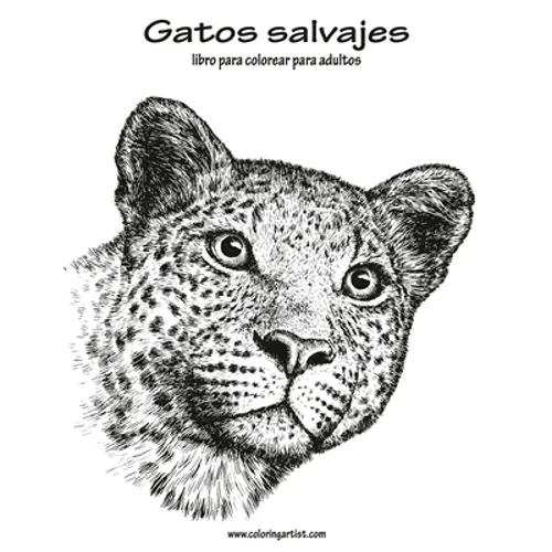 Gatos salvajes libro para colorear para adultos 1
