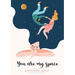 Dotted Bullet Journal - You are My Space: Medium A5 - 5.83X8.27
