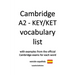 Cambridge A2 - KEY/KET vocabulary list (versión española)
