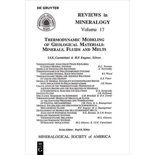 Thermodynamic Modeling of Geologic Materials: Minerals, Fluids, and Melts