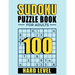 Sudoku: Sudoku Puzzle books for adults Hard level: 100 Hard Sudoku Puzzles with Solutions train your brain puzzle book suduko