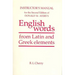 English Words Instructor's Manual