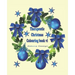 Therapeutic Christmas Colouring book VI: 50 one sided Christmas colouring Stress Relief pictures for Adults, Blue Wreath & Bauble Soft paper back cove