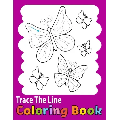 Trace The Line Coloring Book: trace and color books for kids-A Fun Cutting Practice Activity Book for Toddlers and Kids- Vol 2