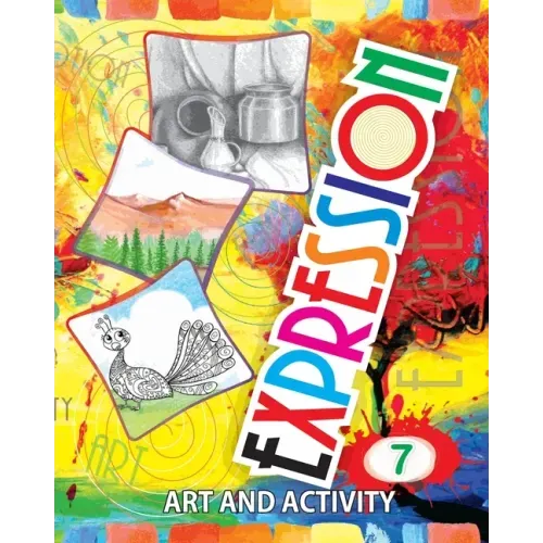 Expression Art and Activity Book 7 for Young Adults to Learn and Practice Fine Arts and Simple Crafts with household material