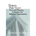 Projects That Matter: Successful Planning and Evaluation for Religious Organizations