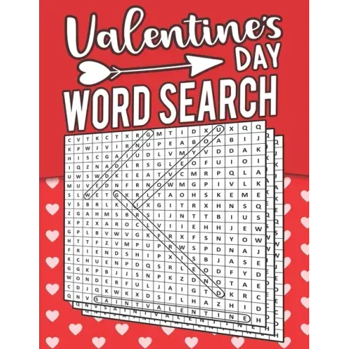 Valentine's Day Word Search: +50 Themed Word Search Puzzles Book For Adults, Cute Valentines Day Gift Idea