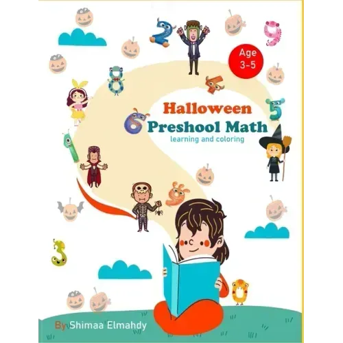 Halloween preschool math learning and coloring
