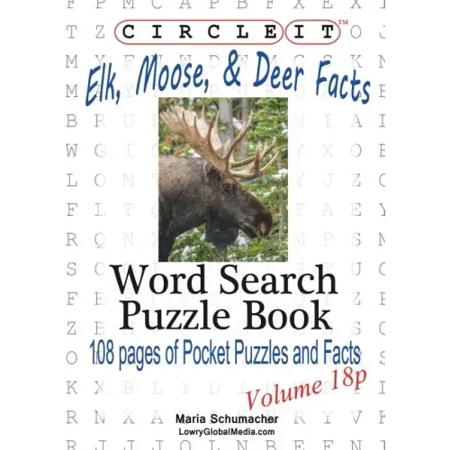 Circle It, Elk, Moose, and Deer Facts, Pocket Size, Word Search, Puzzle Book