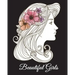 Beautiful Girls: A Hand-Drawn Coloring Book, Adult Coloring Books for Women, Large Print Coloring Books