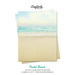 Pastel Beach Stationery Paper: Aesthetic Letter Writing Paper for Home, Office, Letterhead Design, 25 Sheets