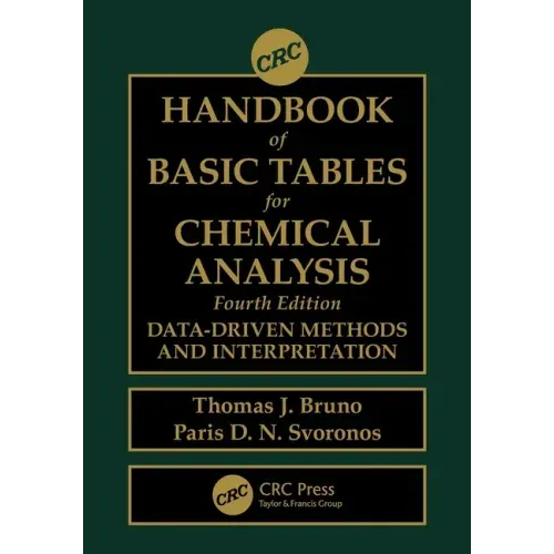 CRC Handbook of Basic Tables for Chemical Analysis: Data-Driven Methods and Interpretation