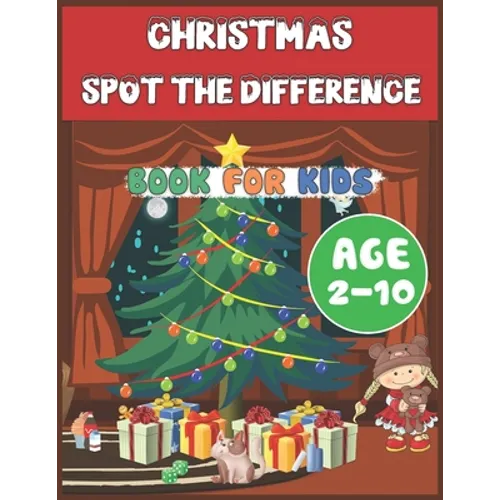 Christmas Spot The Difference Book for Kids Age 2-10: Find differences! Activity Workbook for Smart Little Children Toddlers and Teens Learning Concen