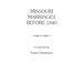 Missouri Marriages Before 1840