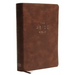 NKJV, Abide Bible, Leathersoft, Brown, Red Letter Edition, Comfort Print: Holy Bible, New King James Version