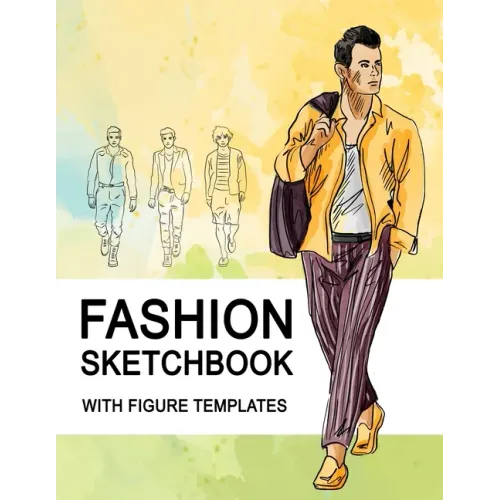Fashion Sketchbook With Figure Templates: Large Figure Template Male Croquis for Quickly and Easily Sketching Your Fashion Design Styles and Building