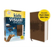 Niv, Kids' Visual Study Bible, Leathersoft, Bronze, Full Color Interior, Peel/Stick Bible Tabs: Explore the Story of the Bible---People, Places, and H